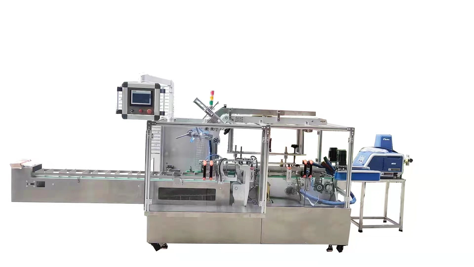 Automatic spraying glue box packing machine manufacturers wholesale price